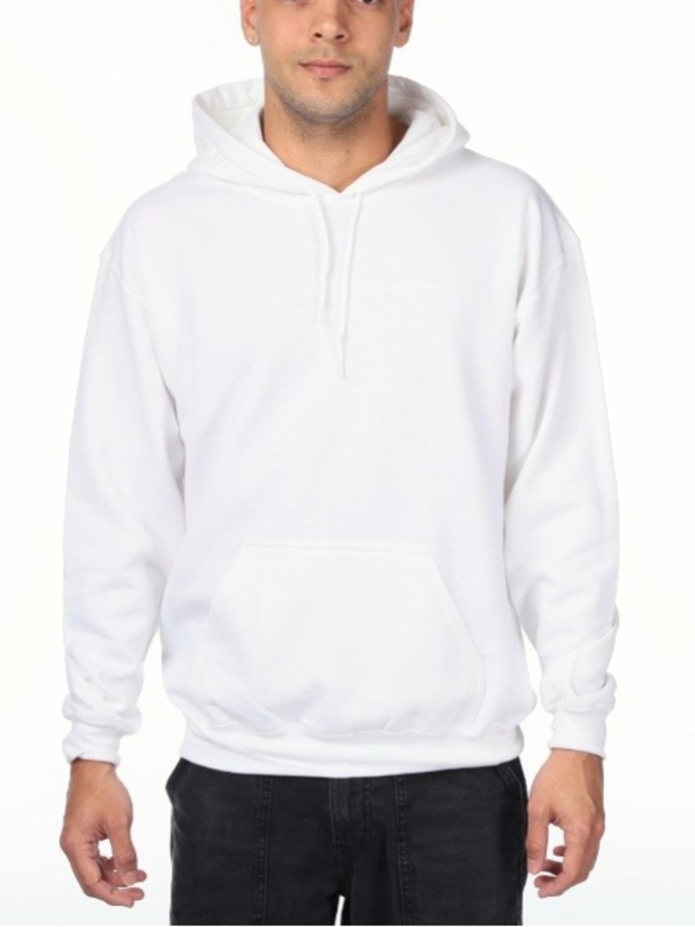 Gildan White Hooded Pullover Sweatshirt Mens Large NWOT